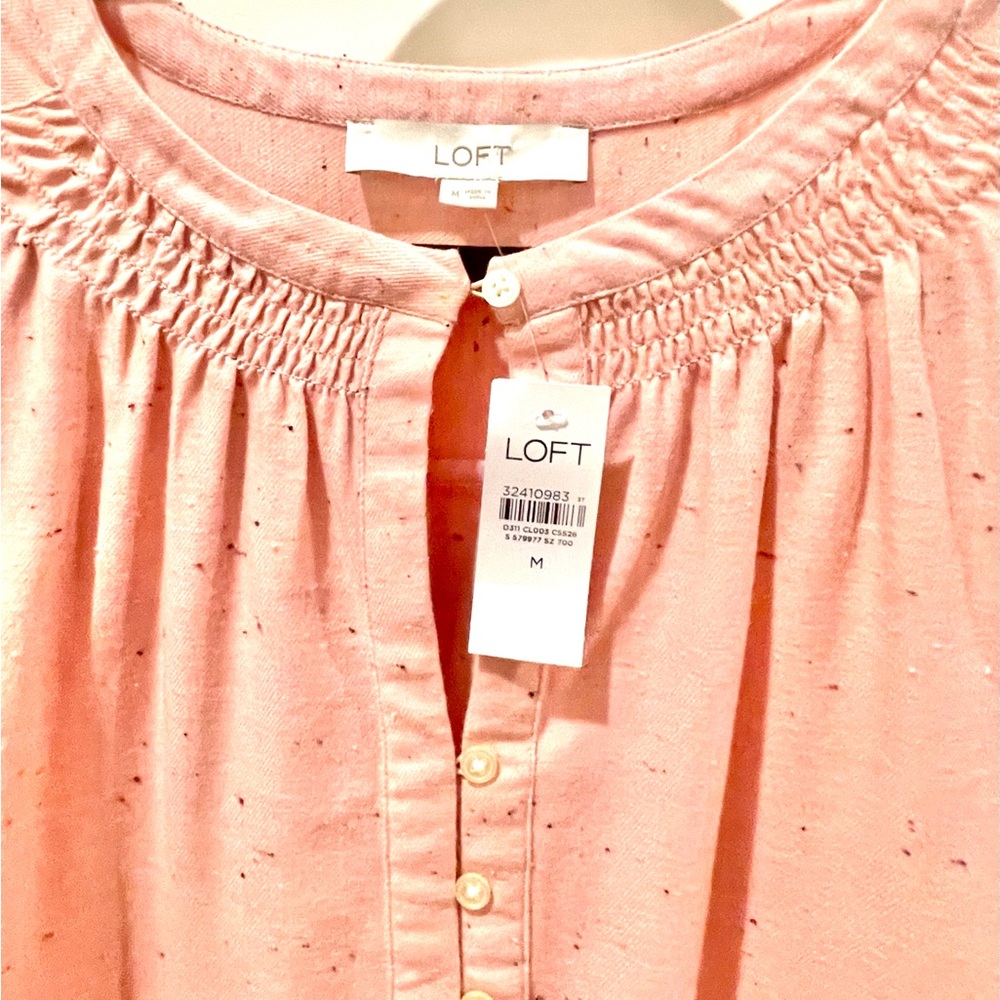 NWT LOFT Pink Women's Tunic Popover Top - Picture 5 of 10